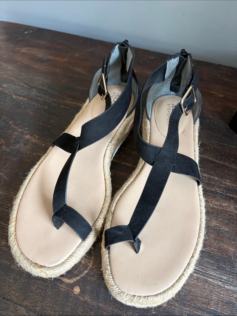 Womens Black Espadrille Platform Sandals by Alfani